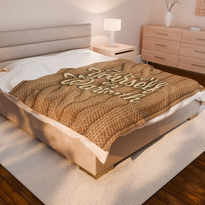 Printify All Over Prints Cozy Velveteen Plush Blanket | Wrap Yourself in Warmth | Perfect for Winter
