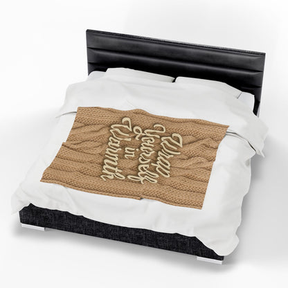 Printify All Over Prints Cozy Velveteen Plush Blanket | Wrap Yourself in Warmth | Perfect for Winter