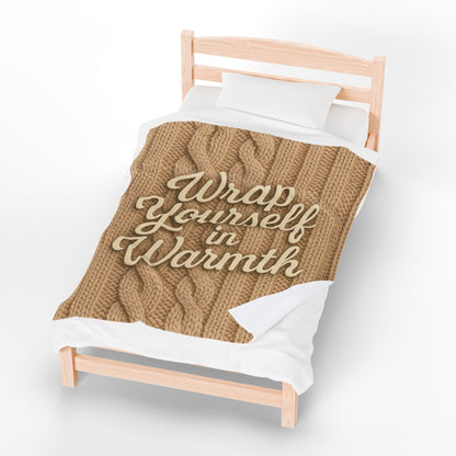 Printify All Over Prints Cozy Velveteen Plush Blanket | Wrap Yourself in Warmth | Perfect for Winter