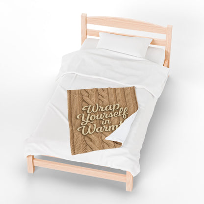 Printify All Over Prints Cozy Velveteen Plush Blanket | Wrap Yourself in Warmth | Perfect for Winter