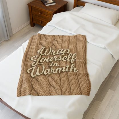 Printify All Over Prints Cozy Velveteen Plush Blanket | Wrap Yourself in Warmth | Perfect for Winter