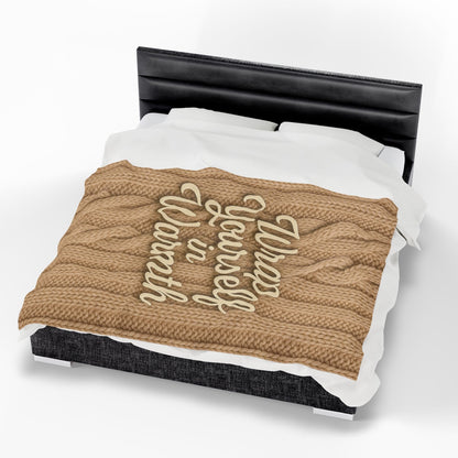 Printify All Over Prints Cozy Velveteen Plush Blanket | Wrap Yourself in Warmth | Perfect for Winter