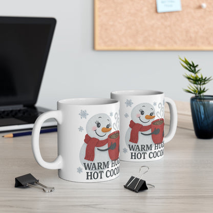 Printify Mug 11oz Cozy Winter Mug with Snowman Design