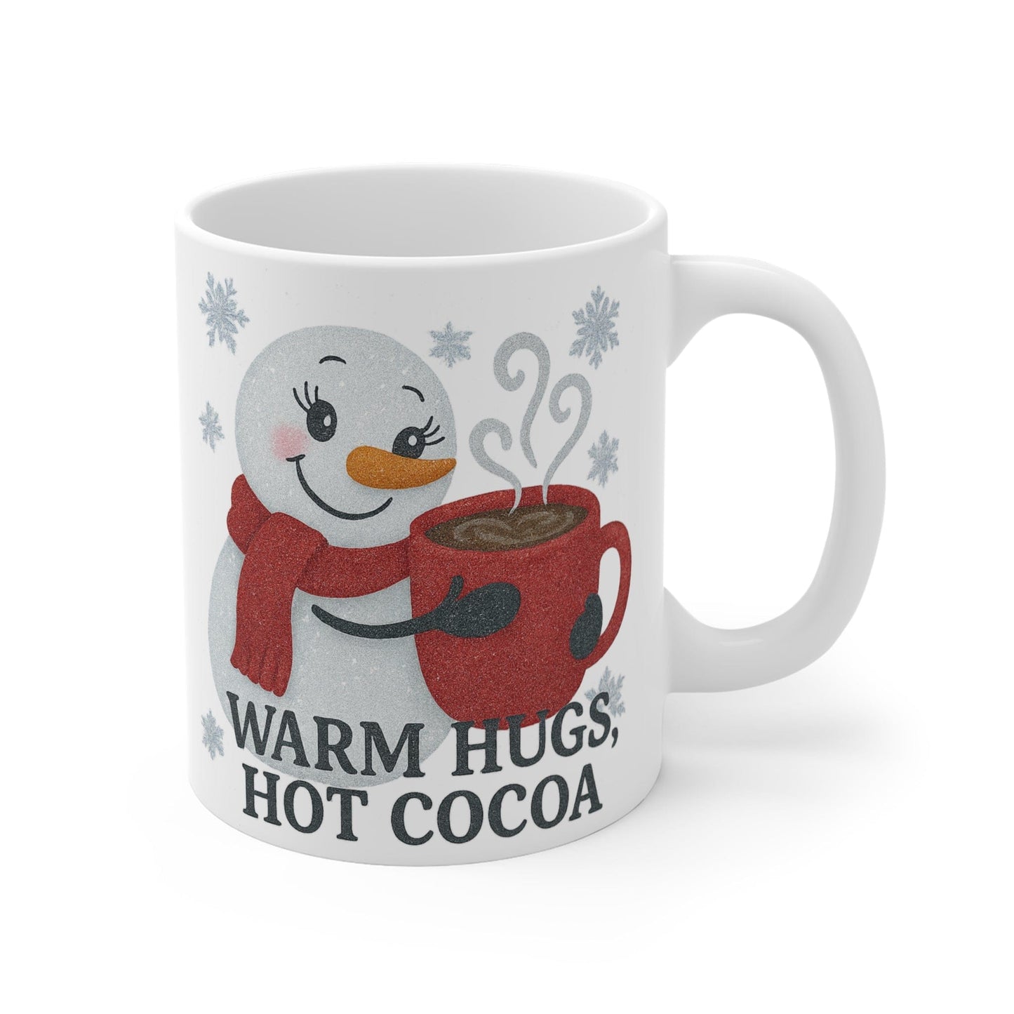 Printify Mug 11oz Cozy Winter Mug with Snowman Design