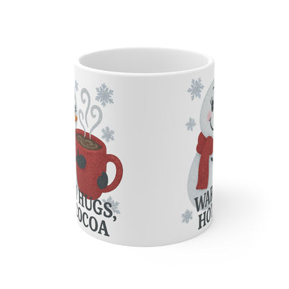 Printify Mug 11oz Cozy Winter Mug with Snowman Design