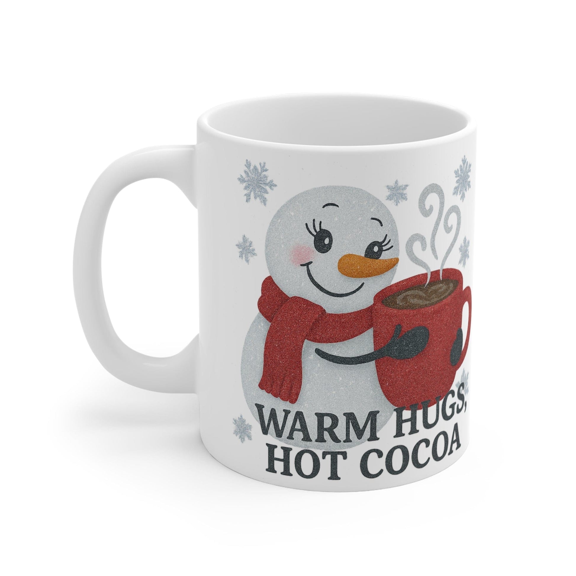 Printify Mug 11oz Cozy Winter Mug with Snowman Design