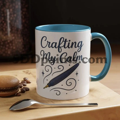 Printify Mug Crafting My Calm – Accent Mug for Diamond Painters - 11oz & 15oz