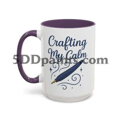 Printify Mug Crafting My Calm – Accent Mug for Diamond Painters - 11oz & 15oz