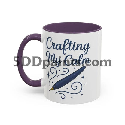Printify Mug Crafting My Calm – Accent Mug for Diamond Painters - 11oz & 15oz