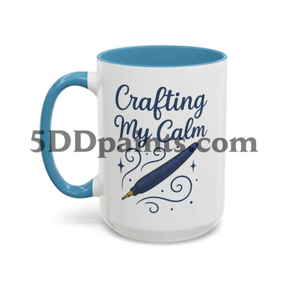 Printify Mug Crafting My Calm – Accent Mug for Diamond Painters - 11oz & 15oz