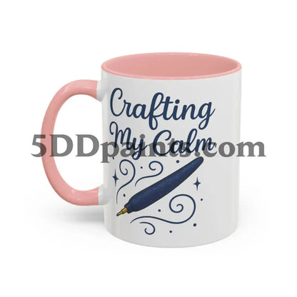 Printify Mug Crafting My Calm – Accent Mug for Diamond Painters - 11oz & 15oz