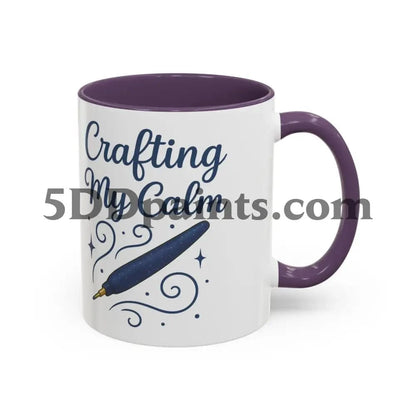 Printify Mug Crafting My Calm – Accent Mug for Diamond Painters - 11oz & 15oz