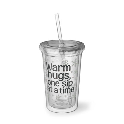 Printify Mug 16oz / Transparent Cute Snowman Acrylic Cup – 16oz Double-Wall Winter Tumbler