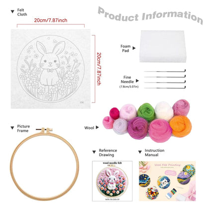 5DDpaints.com arts and crafts kit Deluxe Animal and Fantasy Felt Painting Kits – Choose from Unicorn, Lion, Dragon, Swan, or Tiger