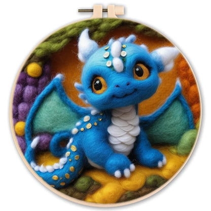 5DDpaints.com arts and crafts kit MZH-166-2020-XP / 20x20cm Deluxe Animal and Fantasy Felt Painting Kits – Choose from Unicorn, Lion, Dragon, Swan, or Tiger