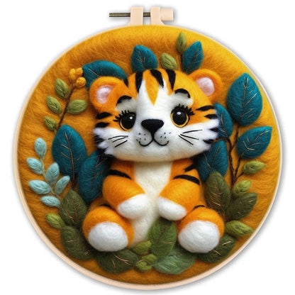 5DDpaints.com arts and crafts kit MZH-152-2020-XP / 20x20cm Deluxe Animal and Fantasy Felt Painting Kits – Choose from Unicorn, Lion, Dragon, Swan, or Tiger