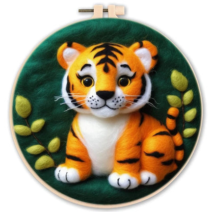 5DDpaints.com arts and crafts kit MZH-151-2020-XP / 20x20cm Deluxe Animal and Fantasy Felt Painting Kits – Choose from Unicorn, Lion, Dragon, Swan, or Tiger