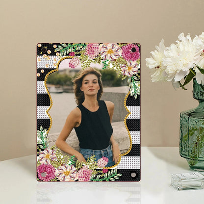 5DDpaints.com arts and crafts kit Flowers Diamond Art Painting Desktop Ornament Picture Frame Kit