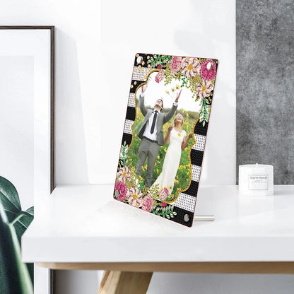 5DDpaints.com arts and crafts kit Flowers Diamond Art Painting Desktop Ornament Picture Frame Kit