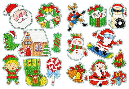 5DDpaints.com arts and crafts kit T016 Diamond Painting Keychain Christmas Kit