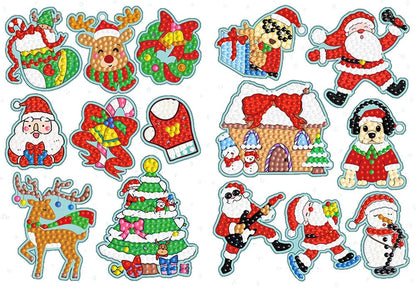 5DDpaints.com arts and crafts kit T017 Diamond Painting Keychain Christmas Kit