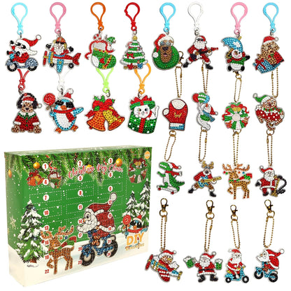5DDpaints.com arts and crafts kit YSK-028 Diamond Painting Keychain Christmas Kit