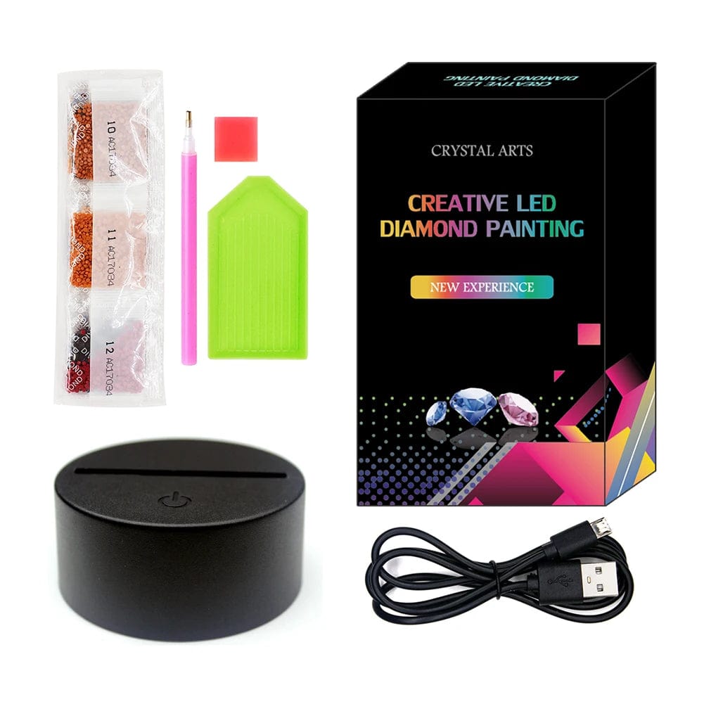 Amazello arts and crafts kit Diamond Painting LED Lamp Light