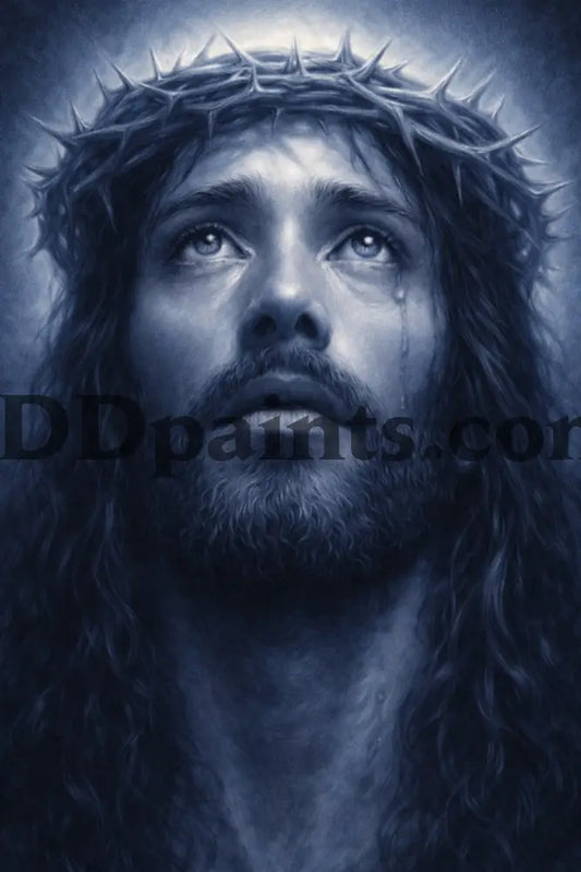5DDPaints.com home decor Divine Mercy – Jesus with Crown of Thorns Diamond Painting Kit