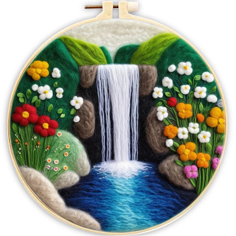 5DDpaints.com arts and crafts kit MZH-512-2020-XP Dreamscapes Wool Needle Felting Kits – Serene Nature Scenes Collection