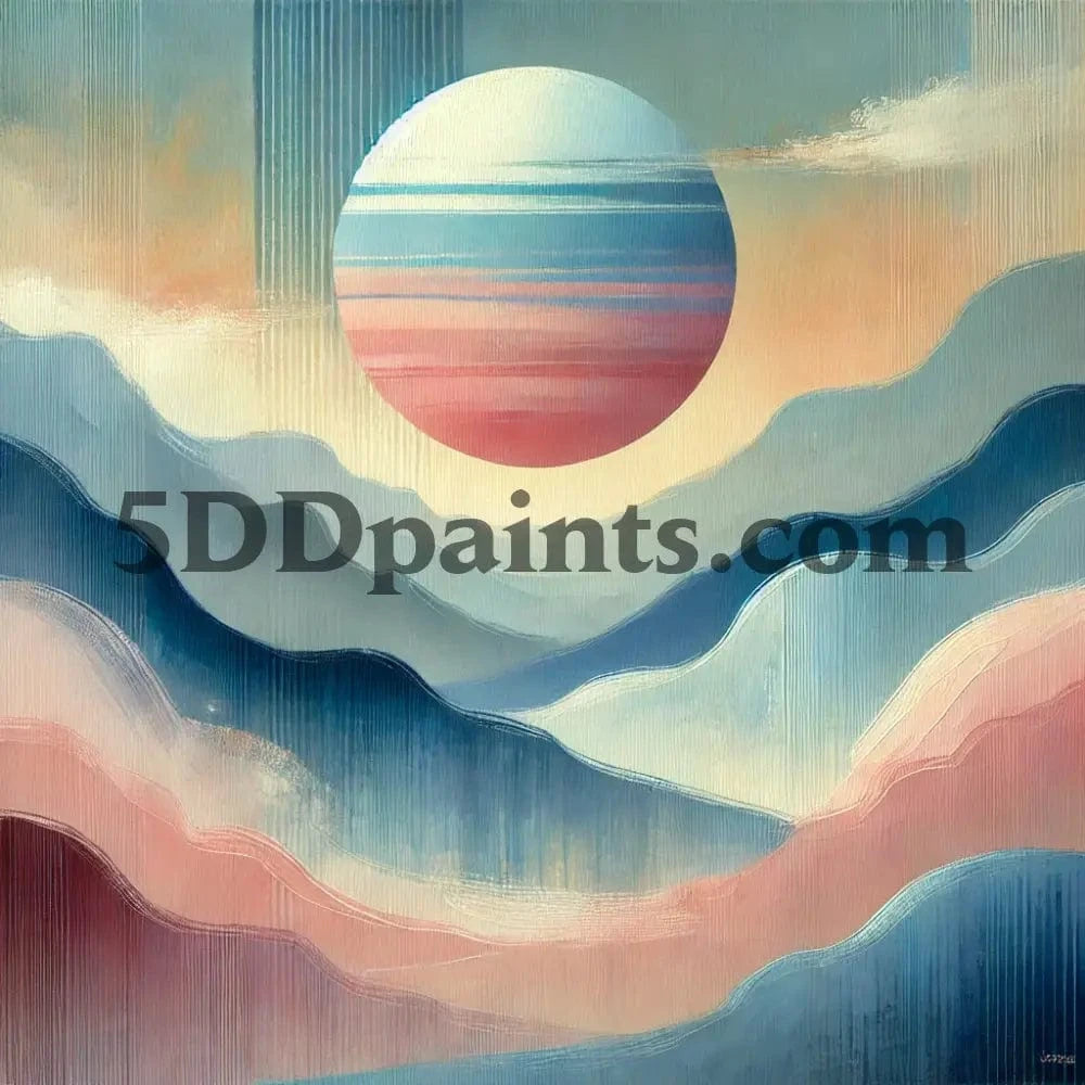 5DDPaints.com arts and crafts kit "Dreamy Horizon Glow" Abstract Diamond Painting Kit