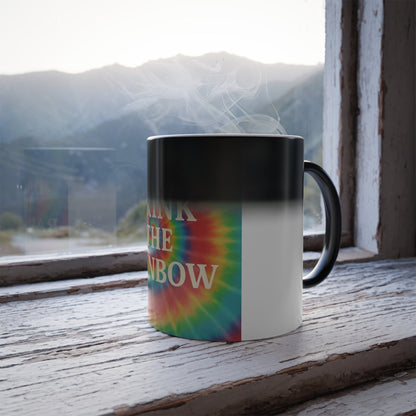 Printify Mug 11oz Drink the Rainbow Color Morphing Mug – Heat-Sensitive Tie-Dye Coffee Cup (11oz)