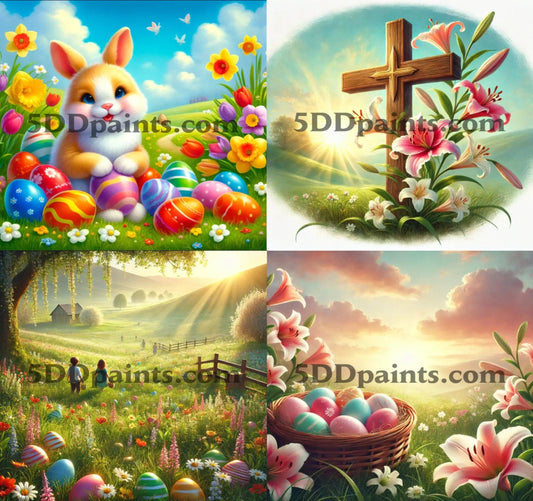 5DDPaints.com arts and crafts kit Easter Blessings Diamond Painting Collection