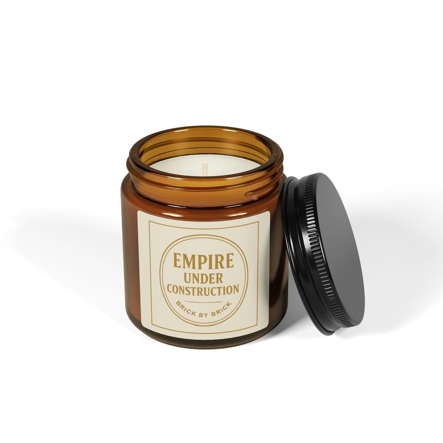 Printify Home Decor Empire Under Construction – Premium Soy Wax Candle for Creators & Dream Builders