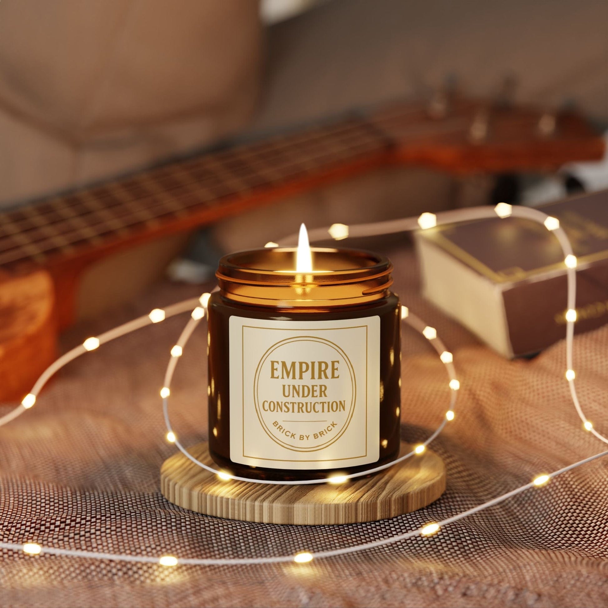 Printify Home Decor Empire Under Construction – Premium Soy Wax Candle for Creators & Dream Builders