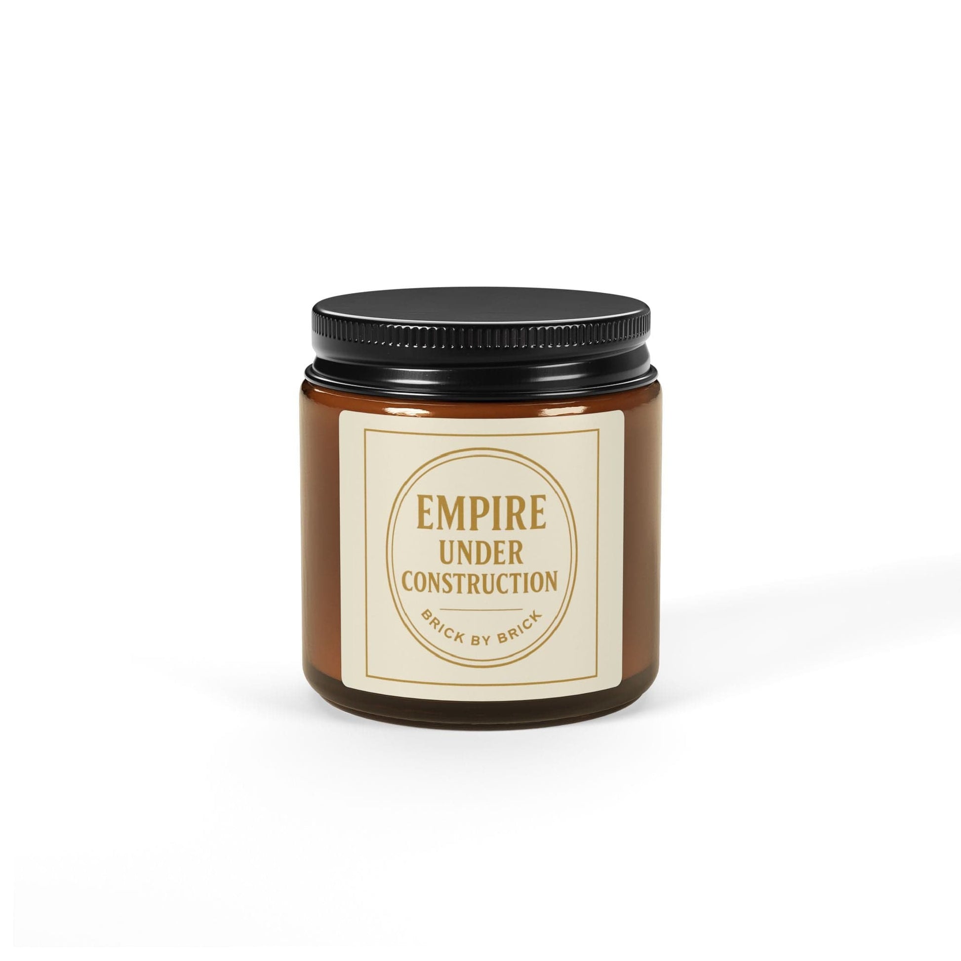 Printify Home Decor 4oz / Amber / Unscented Empire Under Construction – Premium Soy Wax Candle for Creators & Dream Builders