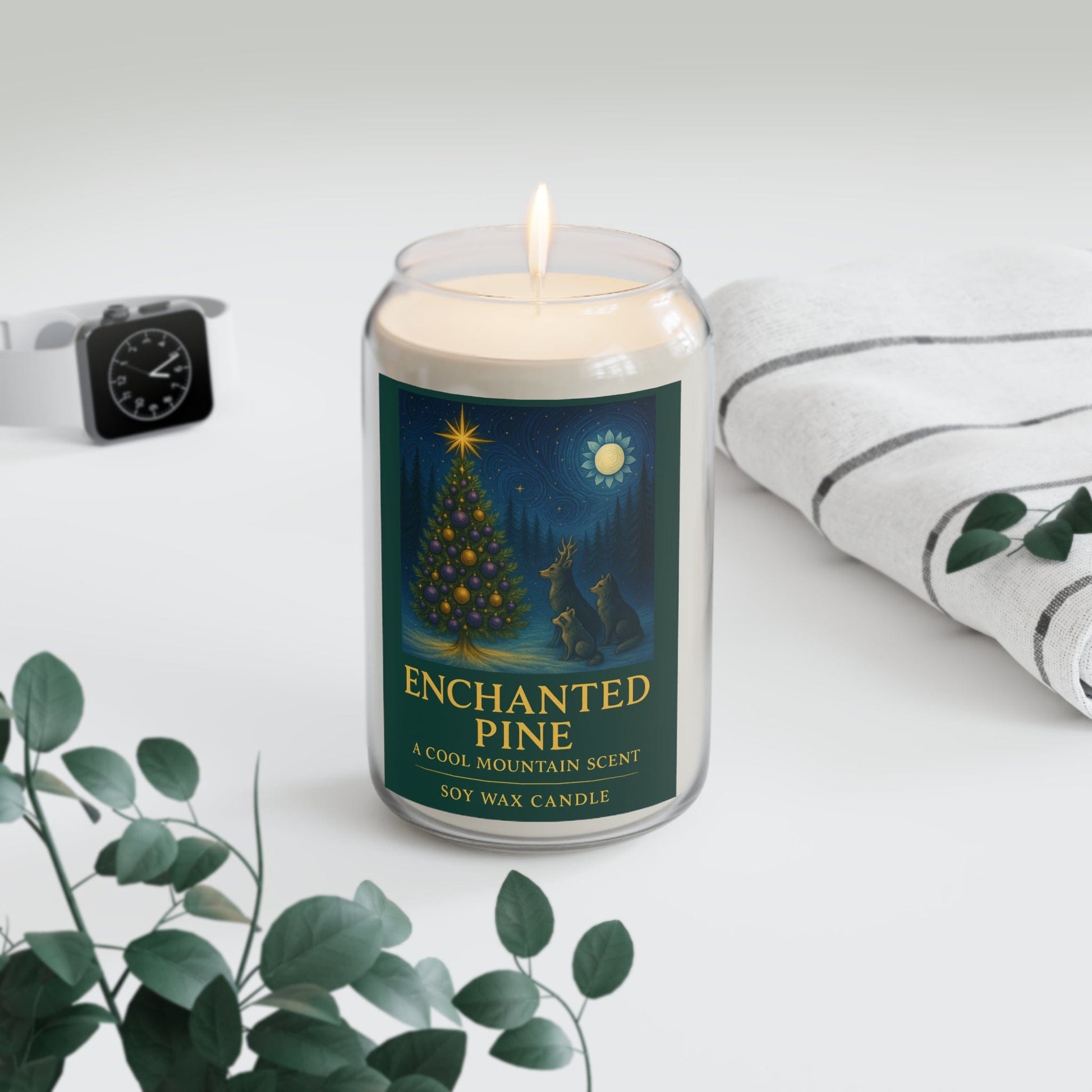 Printify Home Decor Comfort Spice / 13.75oz Enchanted Pine Candles - Scented Soy Candles, 13.75oz