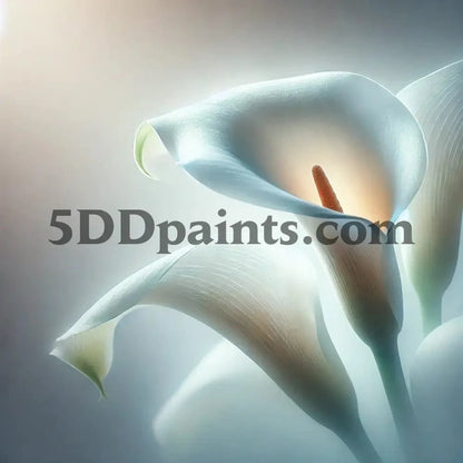 5DDPaints.com arts and crafts kit Ethereal Elegance Calla Lily Diamond Painting Kit