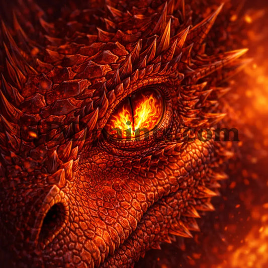 5DDPaints.com arts and crafts kit Eye of the Inferno – Dragon Diamond Painting Kit