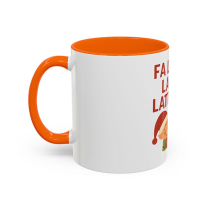 Printify Mug Fa La La La Latte Mug – Festive Holiday Coffee Cup (11oz / 15oz, Multi-Color Options)