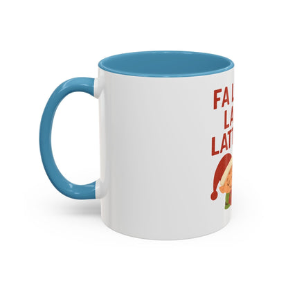 Printify Mug Fa La La La Latte Mug – Festive Holiday Coffee Cup (11oz / 15oz, Multi-Color Options)