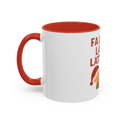 Printify Mug Fa La La La Latte Mug – Festive Holiday Coffee Cup (11oz / 15oz, Multi-Color Options)