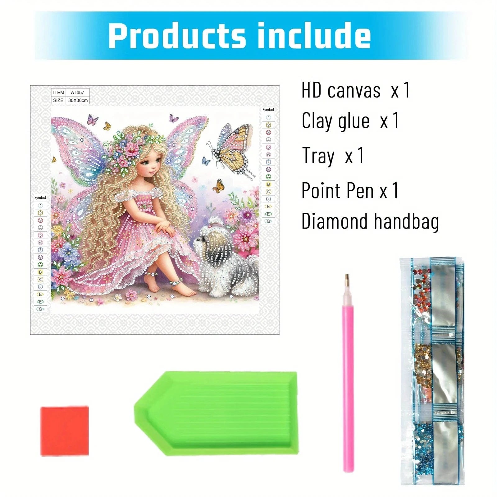 5DDpaints.com arts and crafts kit Fairy Garden Companion Partial Drill Diamond Painting Kit for Beginners