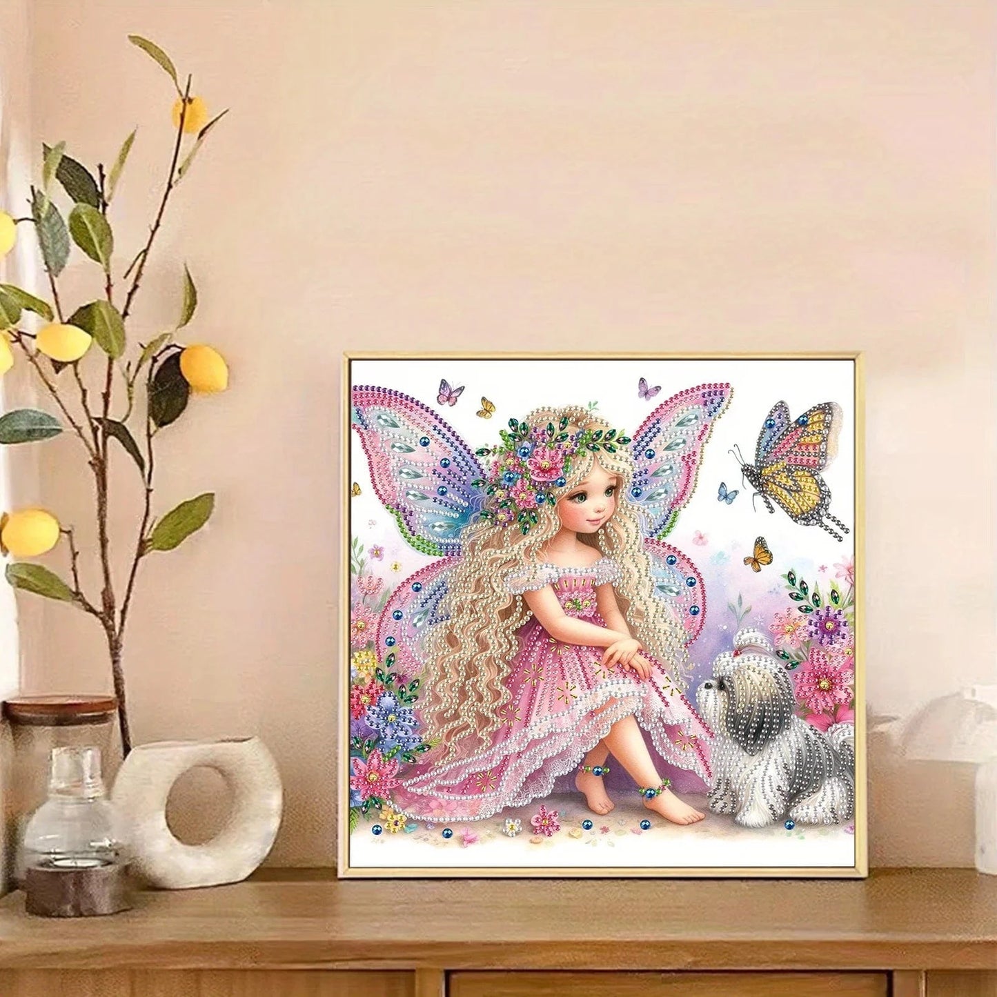 5DDpaints.com arts and crafts kit Fairy Garden Companion Partial Drill Diamond Painting Kit for Beginners