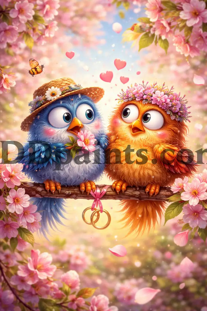 5DDpaints.com Art & Craft Kits 🌸 Spring / 20x30 round Feathered Seasons – Whimsical Bird Diamond Painting Collection