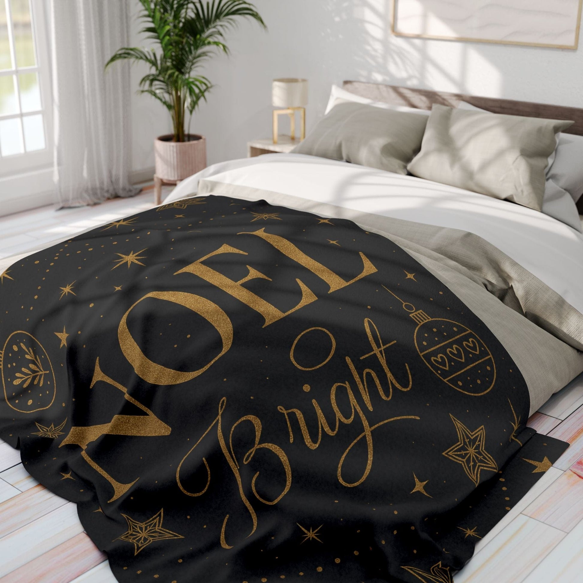 Printify Home Decor Festive Noel Fleece Blanket
