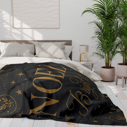 Printify Home Decor Festive Noel Fleece Blanket