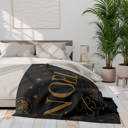 Printify Home Decor Festive Noel Fleece Blanket