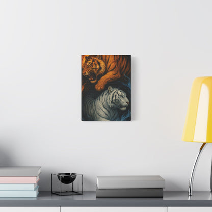 Printify Canvas Fire & Ice Tigers – Yin Yang Canvas Wall Art