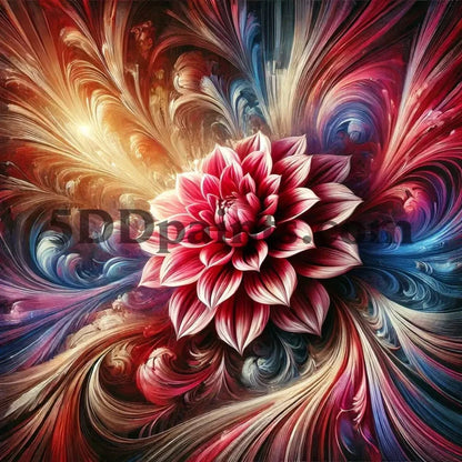 VIP arts and crafts kit Flaming Dahlia Diamond Painting