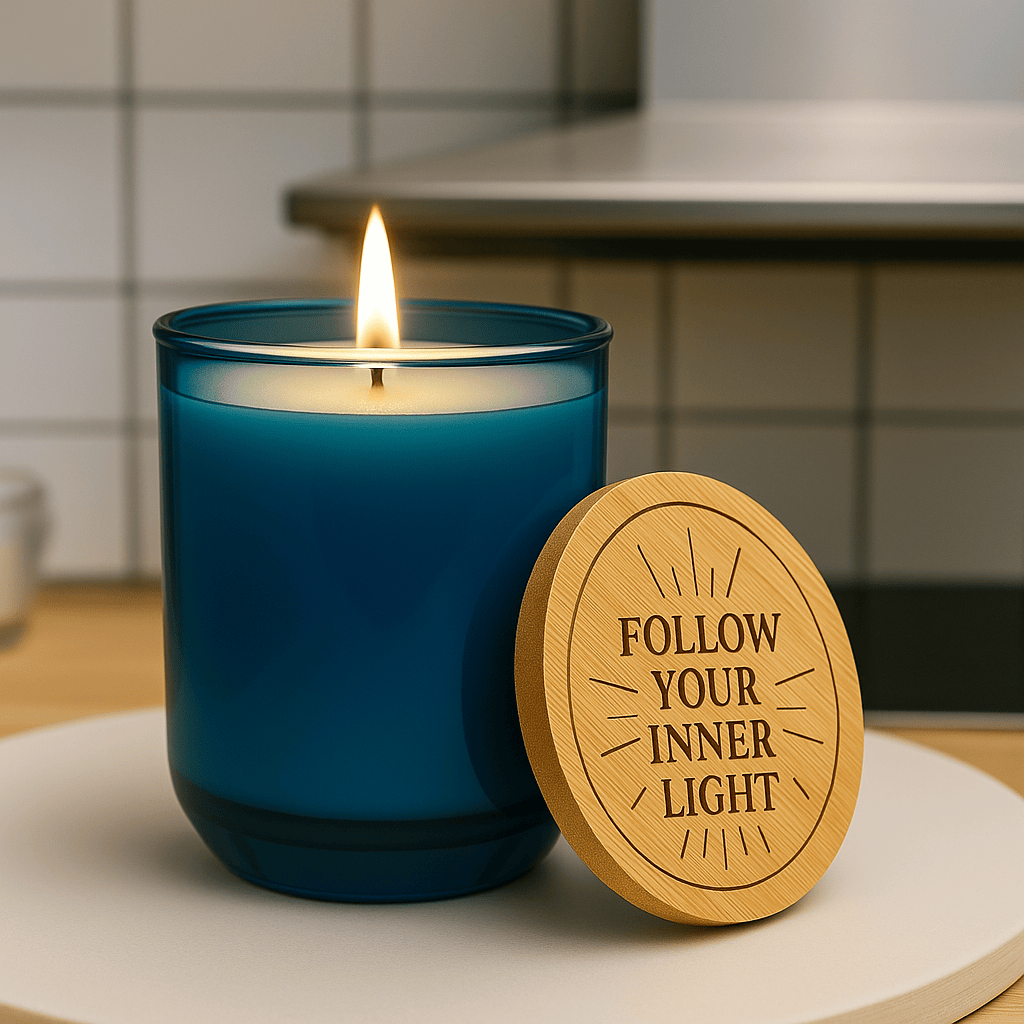 Printify Home Decor Follow Your Inner Light - 14oz Engraved Scented Soy Candle